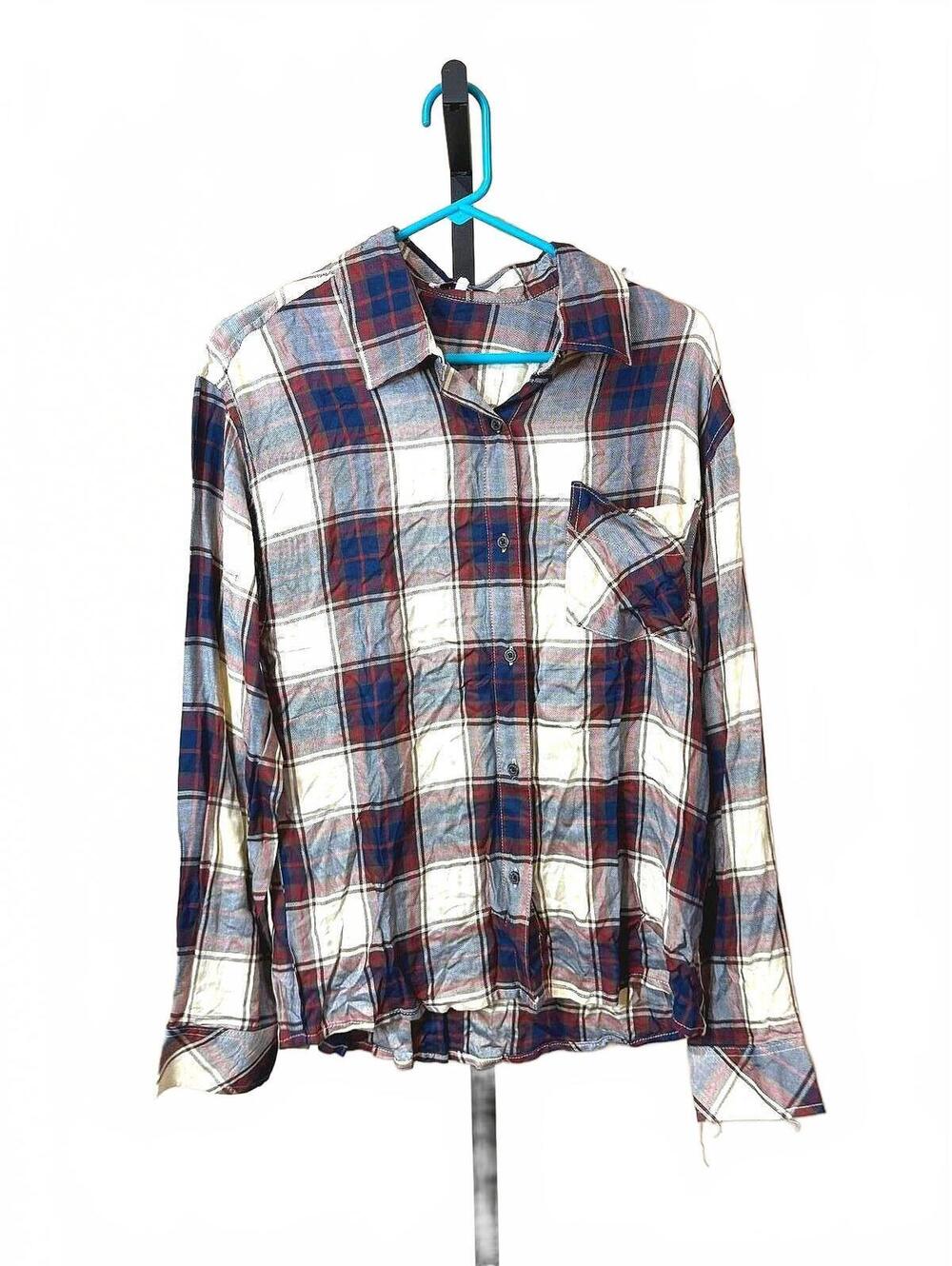 WeWoreWhat XXS Plaid Long Sleeve Button-Up Shirt for Women